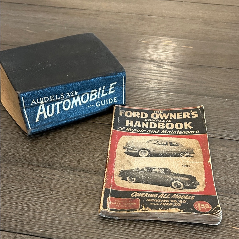 Vintage 1950’s Ford Owner's Handbook & audels new automobile guide 1949